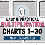 3 Easy & Practical Multiplication Charts 1 to 30 - Make Learning Fun | SaturdayGift