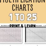 3 Multiplication Charts 1 to 25 - Print & Learn | SaturdayGift