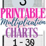 3 Printable Multiplication Charts 1-30 | SaturdayGift