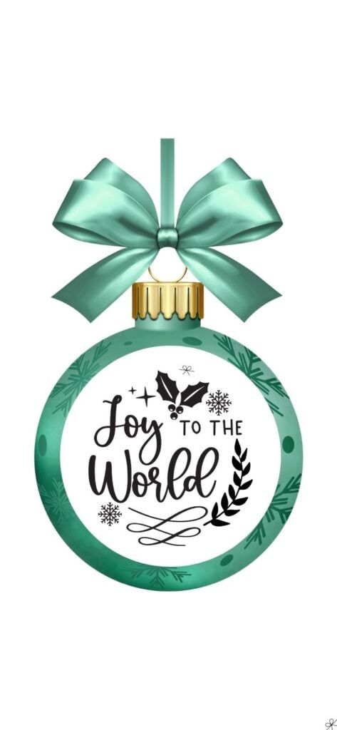 Phone background: Green Christmas Quote Wallpaper - Joy To The World