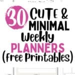 30 Cute & Minimal Weekly Planners | SaturdayGift