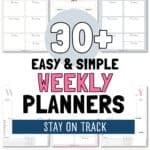 30+ Easy and Simple Weekly Planners | SaturdayGift