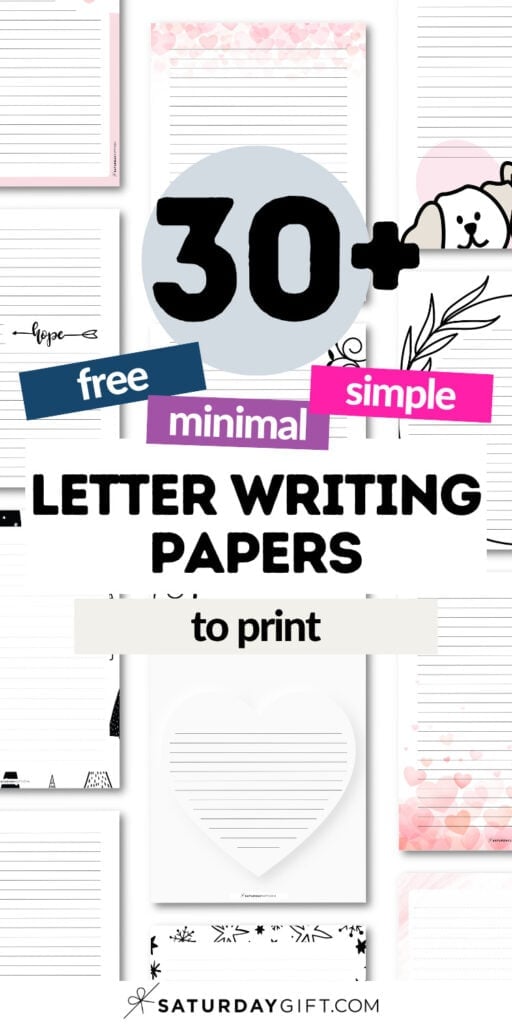 30+ Free and Minimal Letter Writing Papers | SaturdayGift