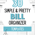 30 Simple and Pretty Bill Organizer Templates | SaturdayGift