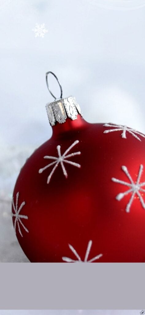 Red Christmas Ball Wallpaper for Phone