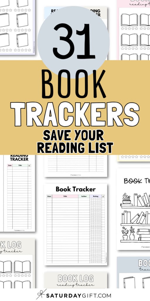 31 Book Trackers Save Your Reading List | SaturdayGift