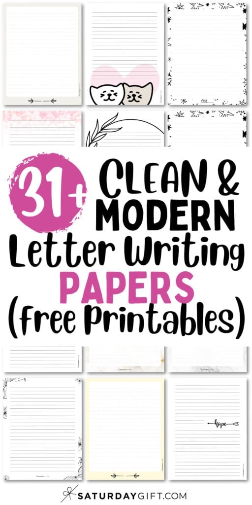 31+ Clean and Modern Letter Writing Papers | SaturdayGift