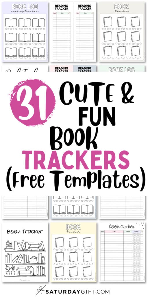 31 Cute & Fun Book Trackers | SaturdayGift