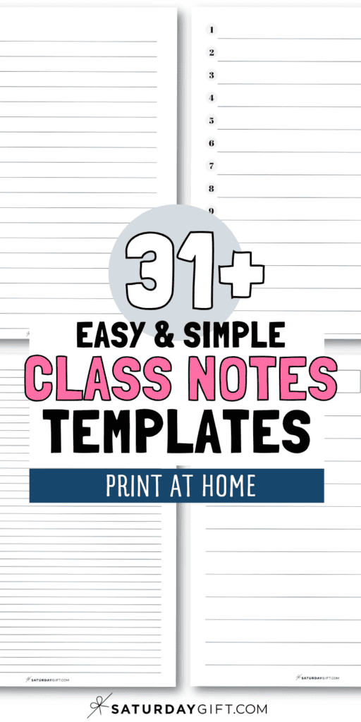 31+ Easy and Simple Class Notes Templates | SaturdayGift