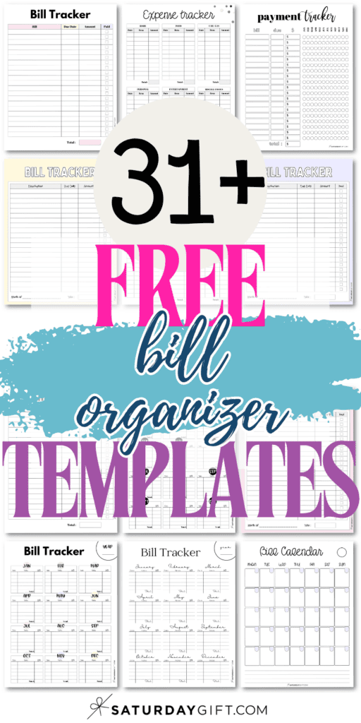 31 + Free Bill Organizer Templates | SaturdayGift