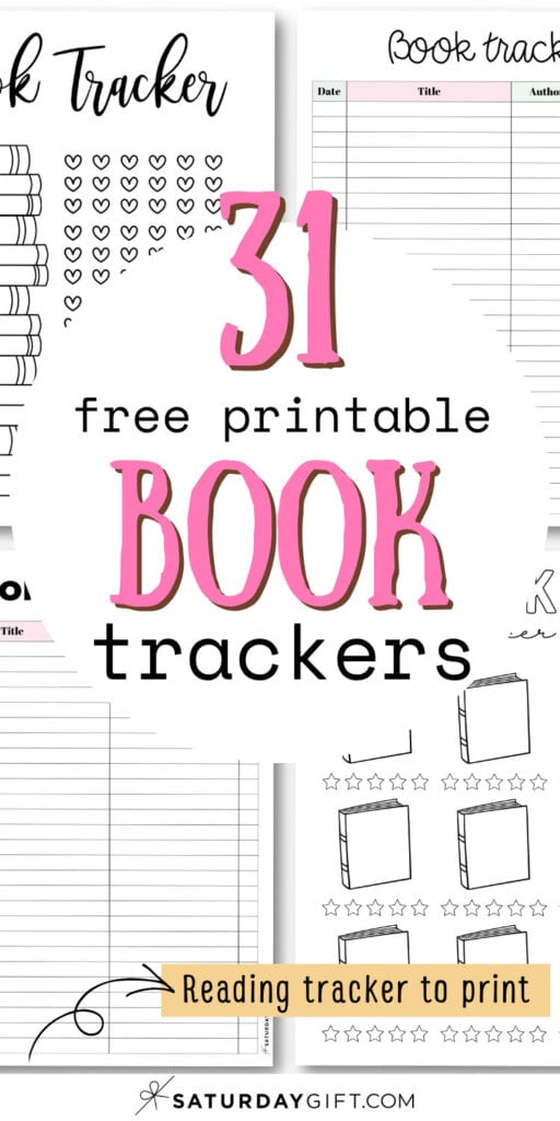31 Free Printable Book Trackers | SaturdayGift