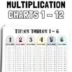 31 Free Printable Multiplication Charts 1 to 12 - Great for Practice | SaturdayGift