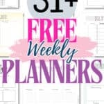 31+ Free Weekly Planners | SaturdayGift