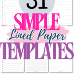 31 Simple Lined Paper Templates | SaturdayGift