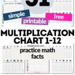 31 Simple Printable and Free Mutliplication Chart 1 to 12 - Practice Math Facts | SaturdayGift