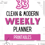 33 Clean & Modern Weekly Planner Printables | SaturdayGift