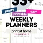 33+ Pretty and Printable Weekly Planners | SaturdayGift