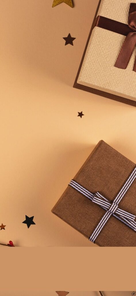 Elegant Beige Gift Boxes Wallpaper