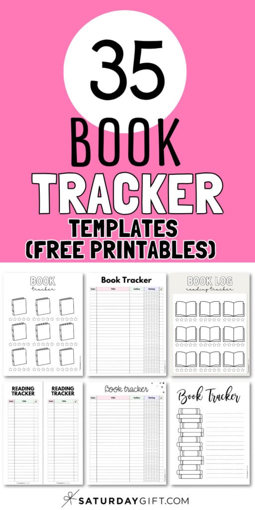 35 Book Tracker Templates - Free Printables| SaturdayGift
