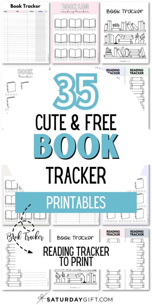 35 Cute & Free Book Tracker Printables | SaturdayGift