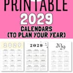 35 Free Printable 2029 Calendars - To Plan Your Year | SaturdayGift
