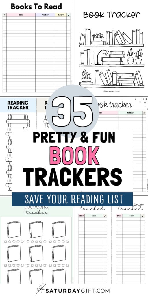 35 Pretty & Fun Book Trackers | SaturdayGift