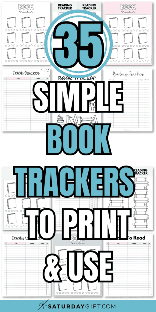35 Simple Book Trackers to Print and Use | SaturdayGift