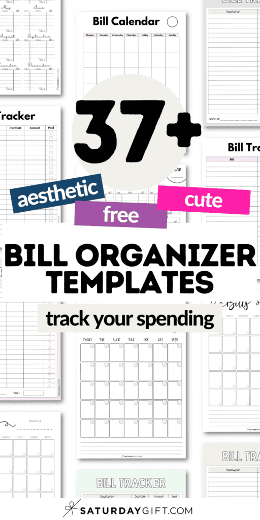 37+ Aesthetic and Free Bill Organizer Templates | SaturdayGift
