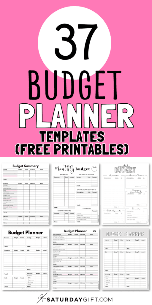 37 Budget Planner Templates Free Printables | SaturdayGift