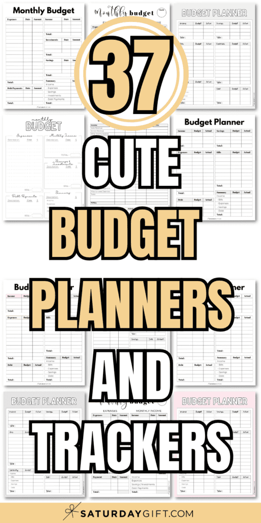 37 Cute Budget Planners and Trackers | SaturdayGift