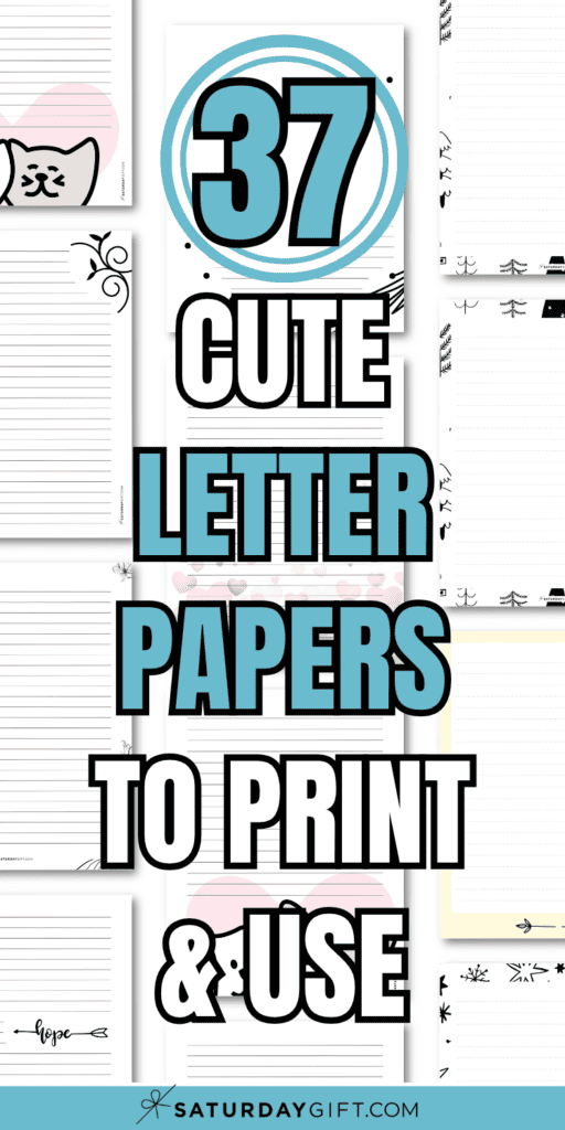 37 Cute Letter Papers to Print and Use | SaturdayGift
