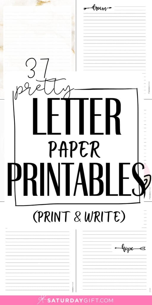 37 Pretty Letter Paper Printables | SaturdayGift