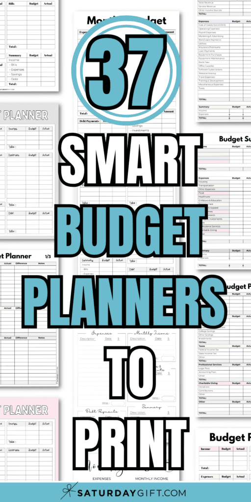 37 Smart Budget Planners to Print | SaturdayGift