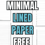 38 Minimal Lined Paper Free Printables | SaturdayGift png