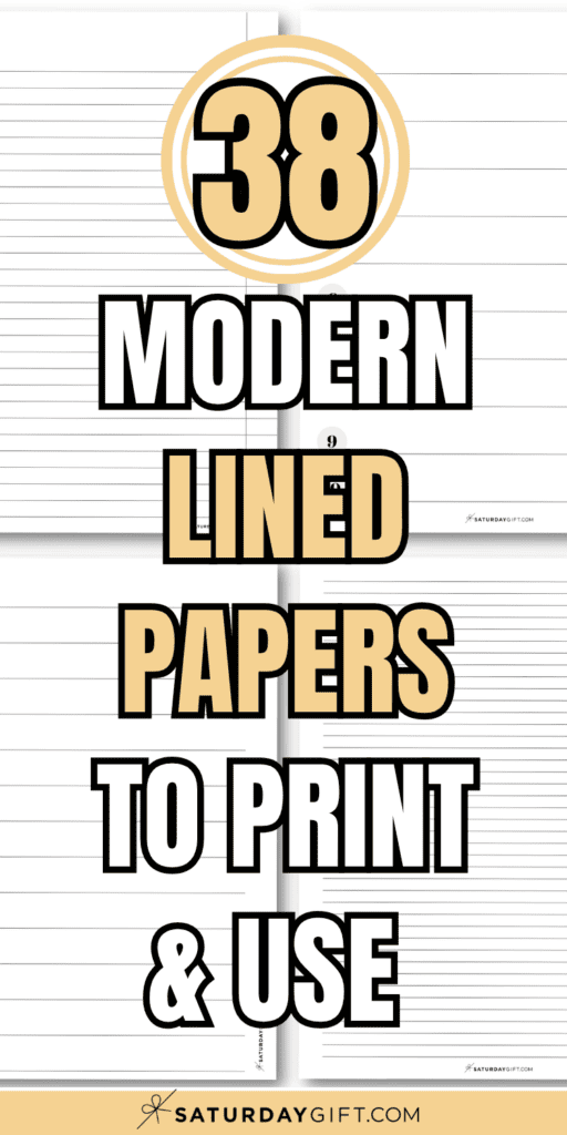 38 Modern Lined Papers to Print and Use | SaturdayGift