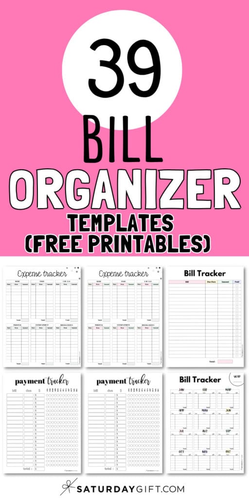 39 Bill Organizer Templates Free Printables | SaturdayGift