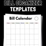 39 Free Printable Bill Organizer Templates | SaturdayGift