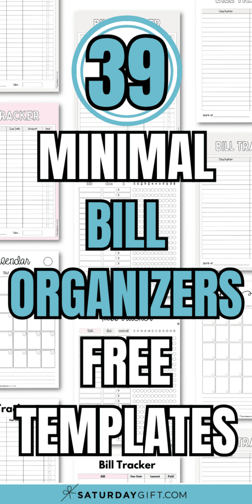 39 Minimal Bill Organizers Free Templates | SaturdayGift