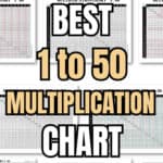 4 Best 1 to 50 Multiplication Chart Templates | SaturdayGift