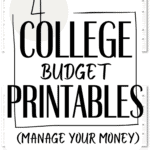 4 College Budget Printables Manage Your Money | SaturdayGift