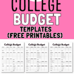 4 College Budget Templates Free Printables | SaturdayGift