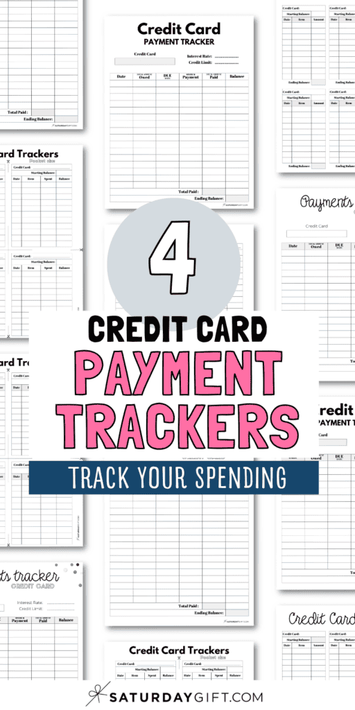 4 Credit Card Payment Trackers | SaturdayGift