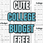 4 Cute College Budget Free Templates | SaturdayGift