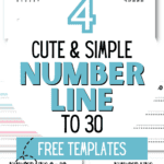 4 Cute & Simple Number Line to 30 Free Templates - Easy to Print | SaturdayGift
