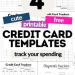 4 Cute and Printable Credit Card Templates | SaturdayGift