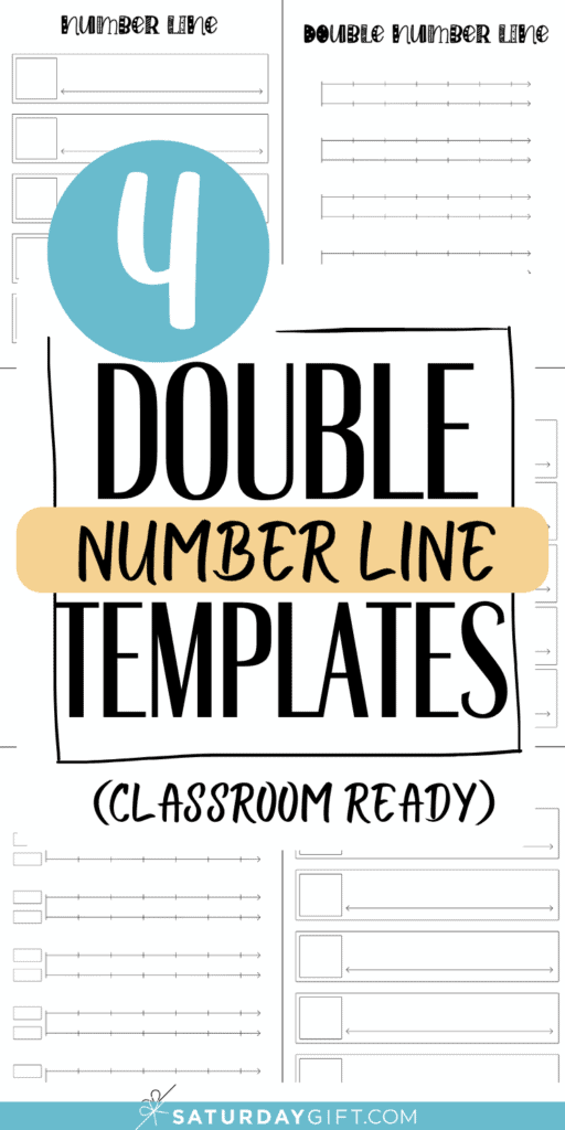 4 Double Number Line Templates - Classroom Ready | SaturdayGift