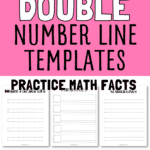 4 Double Number Line Templates - Practice Math Facts | SaturdayGift
