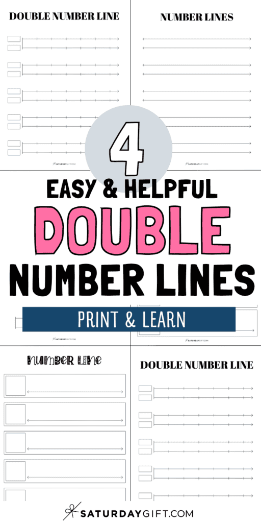 4 Easy & Helpful Double Number Lines - Print & Learn | SaturdayGift