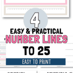 4 Easy & Practical Number Lines to 25 - Easy to Print | SaturdayGift