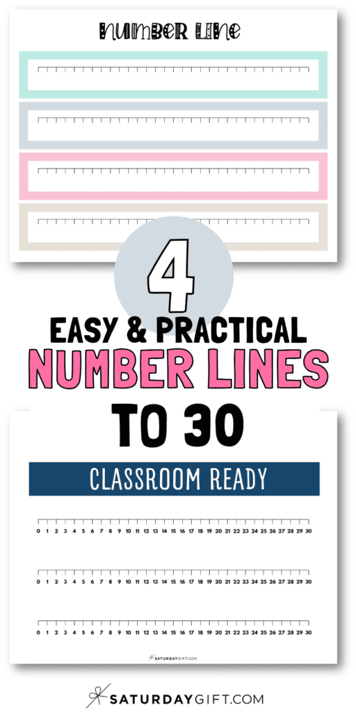 4 Easy & Practical Number Lines to 30 - Classroom Ready | SaturdayGift